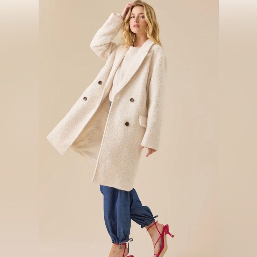 Altar’d State Pallie Wool Textured Peacoat XXS NWT